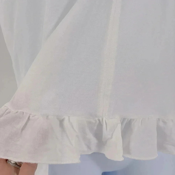 Philosophy/ White flowy tee shirt/Short sleeved/ V-neck/ Viscose blend/Size US S - Picture 6 of 12